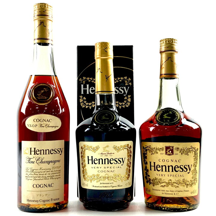 楽天市場】3本 ヘネシー Hennessy VSOP スリムボトル グリーンボトル  