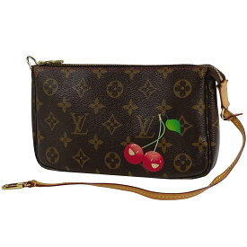 ルイ・ヴィトン Louis Vuitton ポシェット アクセソワール メイク コスメ 村上隆 アクセサリーポーチ モノグラムチェリー ブラウン M95008 レディース 【中古】