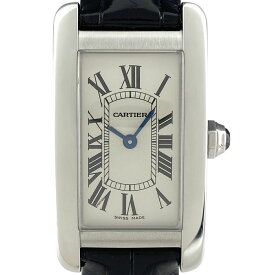 カルティエ CARTIER タンク アメリカン SM WSTA0016 腕時計 SS レザー クォーツ シルバー レディース 【中古】 msp29