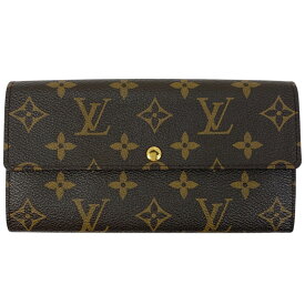 ルイ・ヴィトン Louis Vuitton ポルトフォイユ サラ 札入れ 小銭入れ 二つ折り 長財布 モノグラム ブラウン M61734 レディース 【中古】