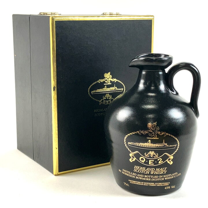 楽天市場】クイーンエリザベス2世 QE2 黒陶器 750ml スコッチ 