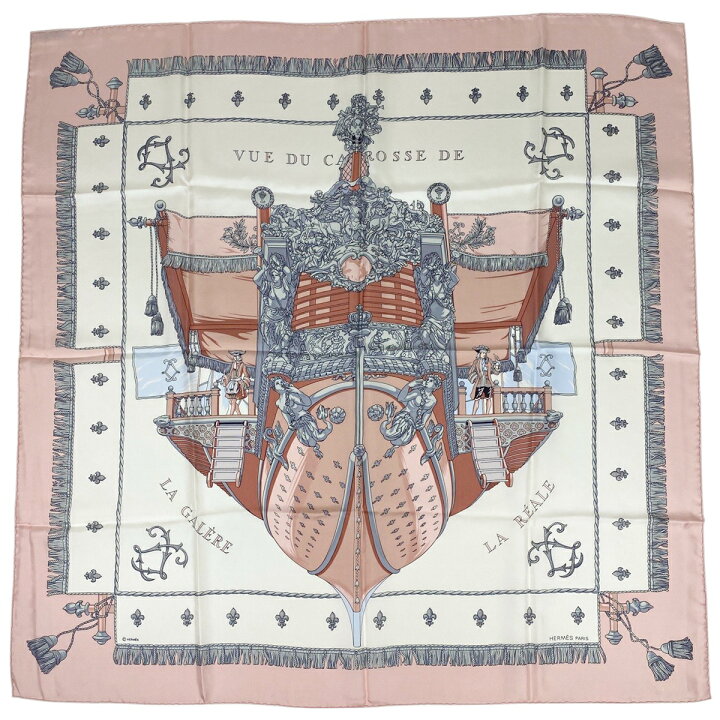 楽天市場】エルメス HERMES カレ 90 VUE DU CAROSSE DE LA GALERE LA  
