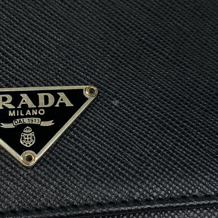 楽天市場】プラダ PRADA ロゴプレート カードケース レザー ネロ  