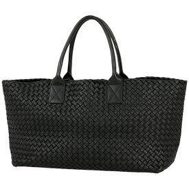 ボッテガヴェネタ BOTTEGAVENETA イントレチャート トートバッグ カバ MM ショルダーバッグ ナッパ トートバッグ レザー ブラック 608810 【中古】