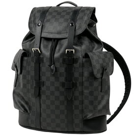ルイ・ヴィトン Louis Vuitton クリストファー MM バックパック デイパック リュック ダミエグラフィット ノワール(ブラック) N41379 メンズ 【中古】 msp29