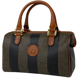 フェンディ FENDI ペカン柄 ハンドバッグ ミニ ボストン ハンドバッグ コーティングキャンバス ブラウン 259021 レディース 【中古】