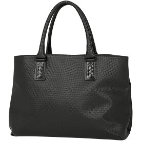 ボッテガヴェネタ BOTTEGAVENETA マルコポーロ トートバッグ ハンドバッグ トートバッグ コーティングキャンバス ダークブラウン ブラック メンズ 【中古】