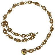 【在庫一掃】 シャネル CHANEL ココマーク チェーン ベルト GP ゴールド レディース 【中古】