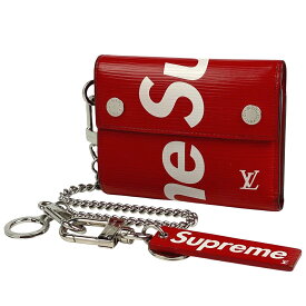 ルイ・ヴィトン Louis Vuitton CH.CP ウォレット シュプリーム Supreme チェーン 三つ折り財布 エピ レッド M67755 メンズ 【中古】