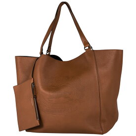 バーバリー BURBERRY ロゴ トートバッグ ショルダーバッグ トートバッグ レザー ブラウン レディース 【中古】
