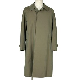バーバリー BURBERRY ステンカラーコート 裏チェック ライナー付き カーキ アウター ステンカラーコート 綿 グリーンベージュ メンズ 【中古】