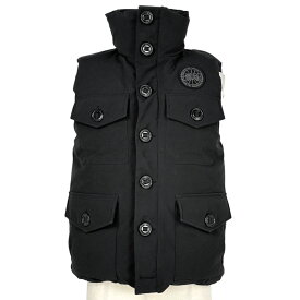 カナダグース CANADA GOOSE ロゴ ダウンベスト ダブルジップ アウター ダウンベスト ブラック メンズ 【中古】