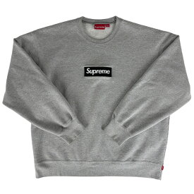 シュプリーム Supreme ロゴ スウェット ボックス ロゴ クルーネック トップス スウェット シェル コットン グレー メンズ 【中古】