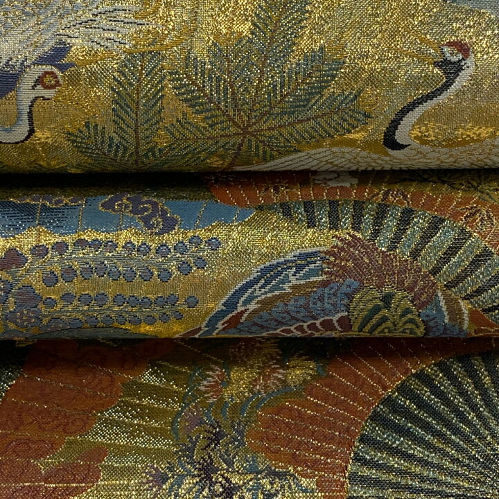 楽天市場】袋帯 美品 逸品 落款あり 徳川美術館秘蔵 能楽百扇 金糸 箔 