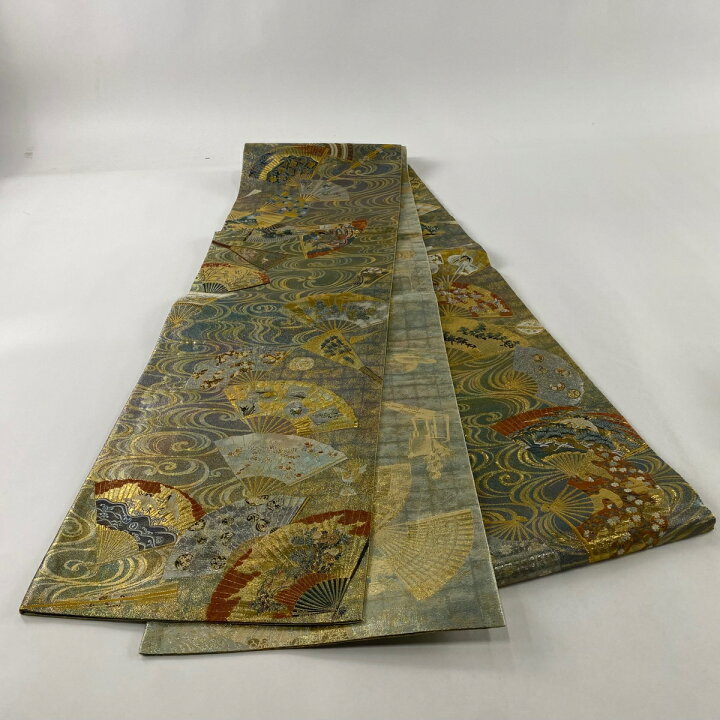 楽天市場】袋帯 美品 逸品 落款あり 徳川美術館秘蔵 能楽百扇 金糸 箔 