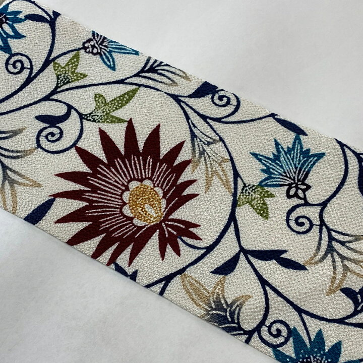楽天市場】名古屋帯 美品 逸品 栗山吉三郎 落款あり 和染紅型 花唐草 