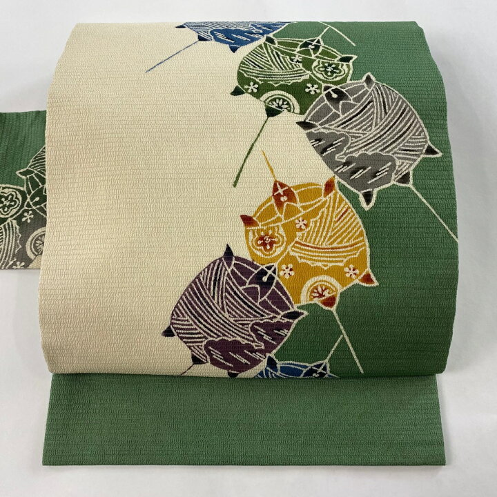 名古屋帯 美品 名品 拭わ 正絹 【中古】 