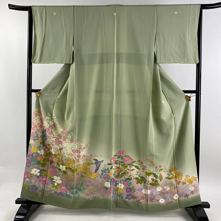 楽天市場】色留袖 身丈160.5cm 裄丈64cm M 袷 落款あり 草花 鳥 ぼかし 