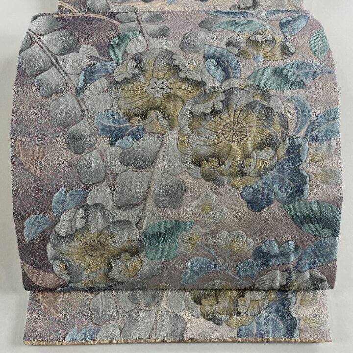 楽天市場】袋帯 美品 秀品 青海辻が花 紅葉 箔 ラメ箔 薄ピンク 六通 