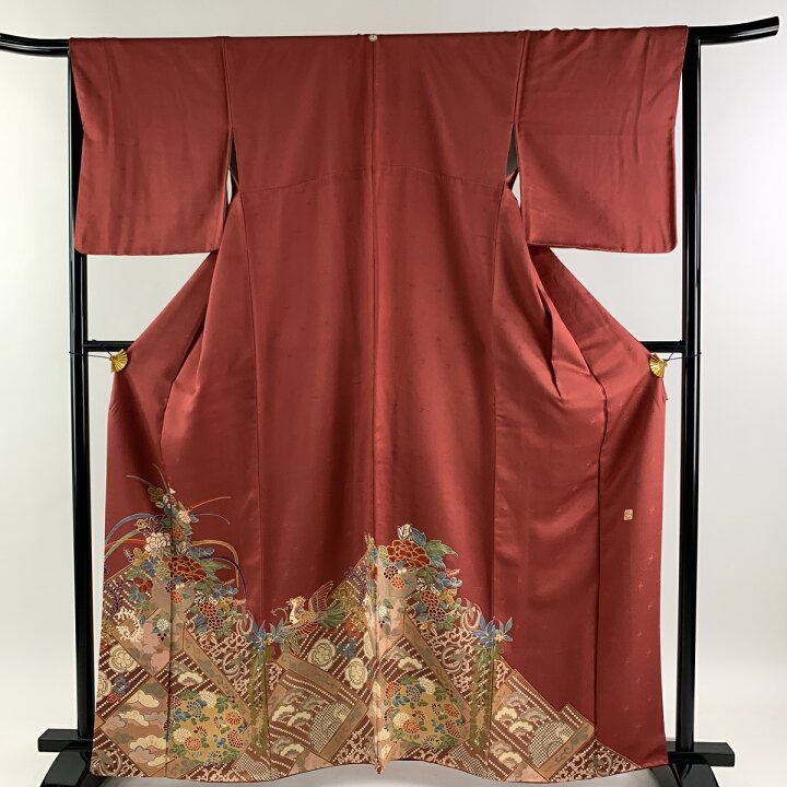 楽天市場】色留袖 身丈162.5cm 裄丈66cm M 袷 落款あり 花丸紋 花器