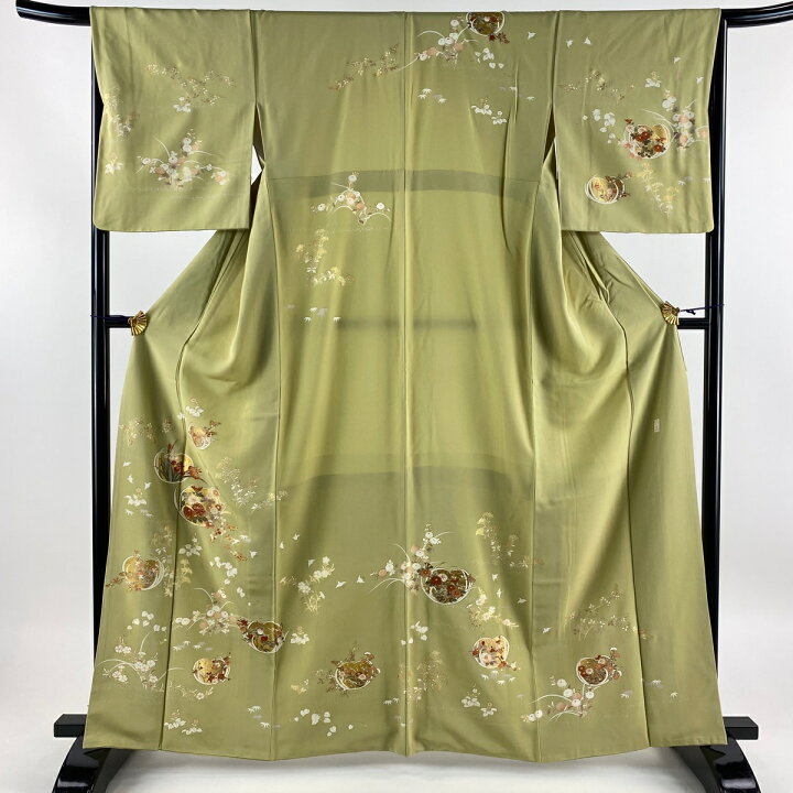 楽天市場】訪問着 身丈164cm 裄丈67cm M 袷 吾妻徳穂 落款あり 草花  