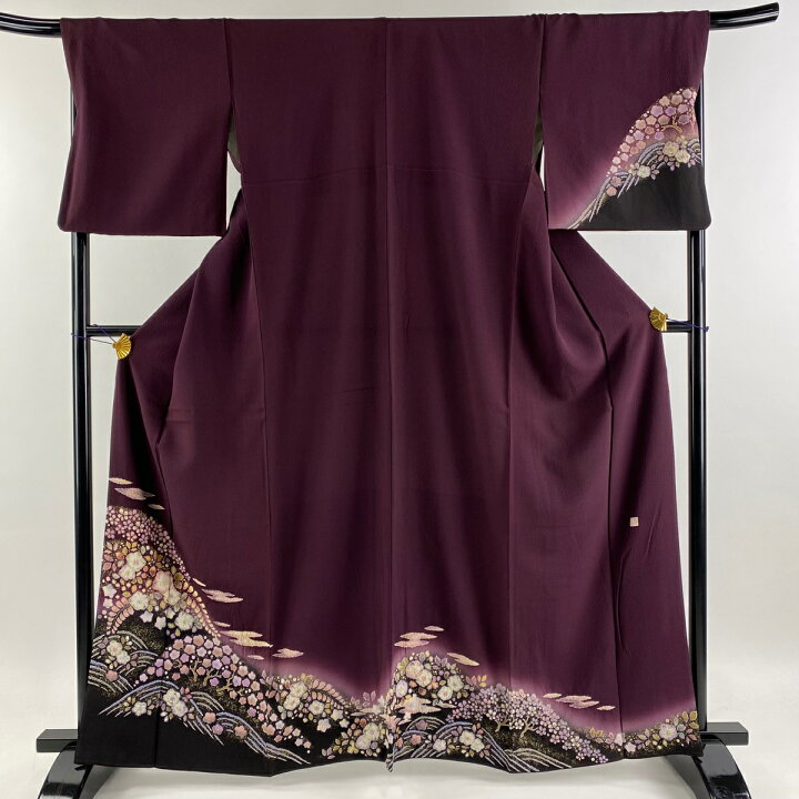 楽天市場】訪問着 身丈164.5cm 裄丈67.5cm L 袷 翠山工房 落款あり  