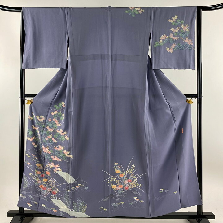 楽天市場】訪問着 身丈158cm 裄丈65cm M 単衣 清染居 落款あり 桜 松  