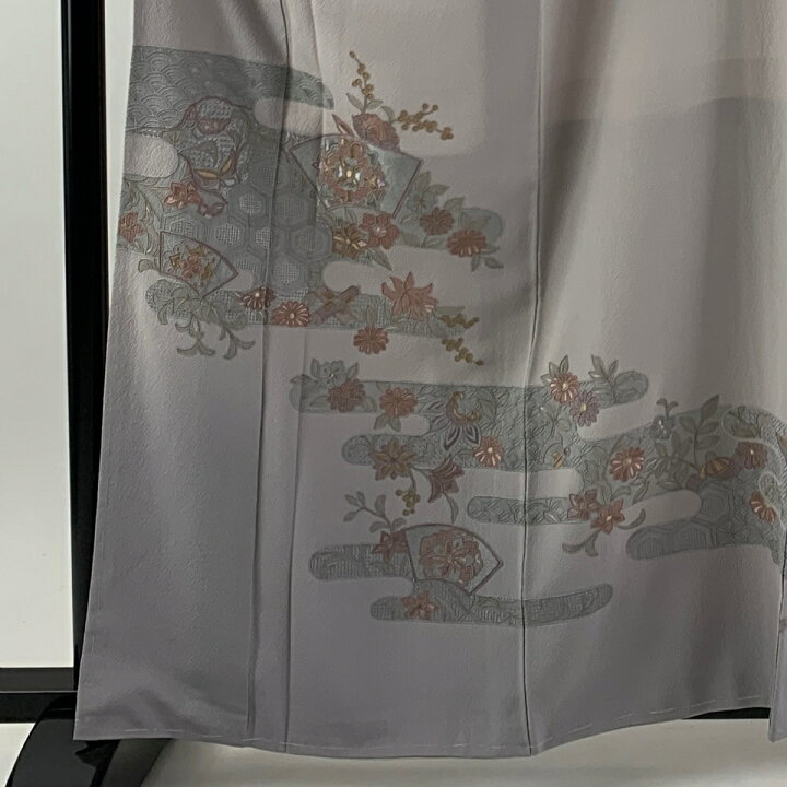 楽天市場】訪問着 身丈162.5cm 裄丈63.5cm S 袷 扇面 ヱ霞 刺繍 ぼかし  