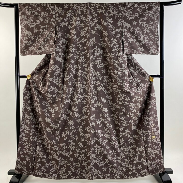 楽天市場】小紋 身丈162cm 裄丈63.5cm S 袷 坂東三津五郎 落款あり 葉  