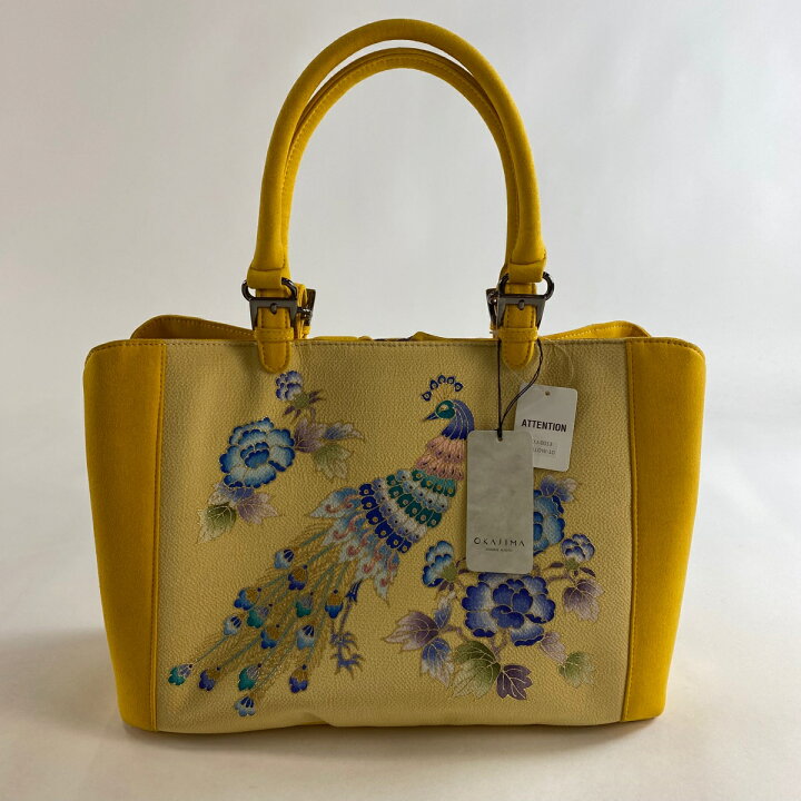 楽天市場】和装バッグ 逸品 OKAJIMA セミフォーマル 孔雀 草花 金彩 