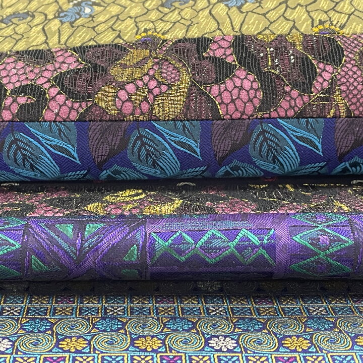 楽天市場】袋帯 美品 逸品 落款あり 灘景翔 草花 葉柄 金糸 切りばめ 