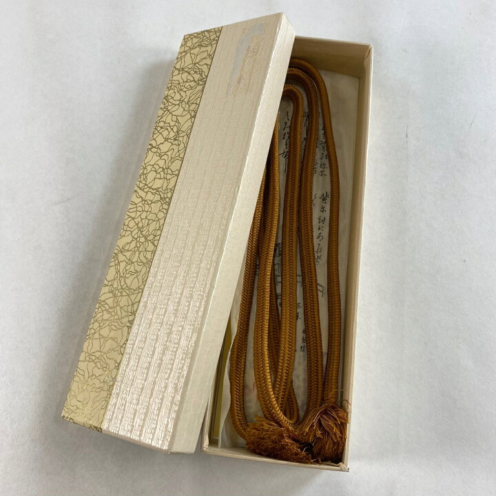 楽天市場】帯締め 美品 名品 無形文化財 有職組紐 道明 茶色 正絹 和装  