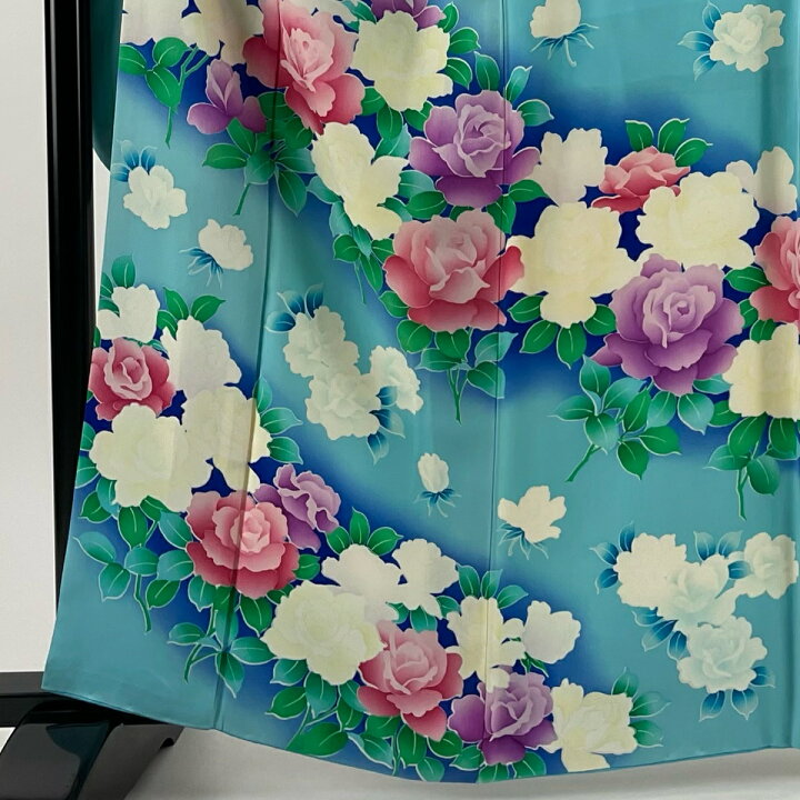 楽天市場】振袖 身丈161.5cm 裄丈66cm M 袷 秋山庄太郎 落款あり 薔薇 