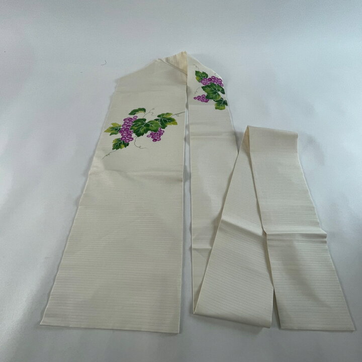 楽天市場】名古屋帯 美品 優品 夏帯 絽 葡萄 クリーム 正絹 【中古 