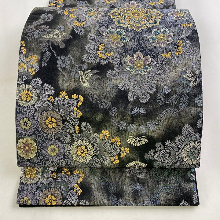 楽天市場】袋帯 美品 名品 落款あり 豊田宏一 鈴乃屋 天平鳥巻華紋 金 