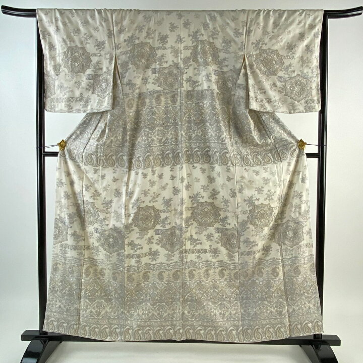 楽天市場】付下げ 身丈158.5cm 裄丈67cm M 袷 華文 草花 刺繍 金糸  