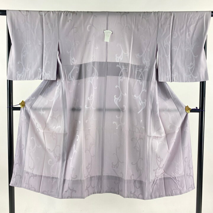 楽天市場】長襦袢 身丈127cm 裄丈68cm L 地紋 灰紫 正絹 名品 【中古  