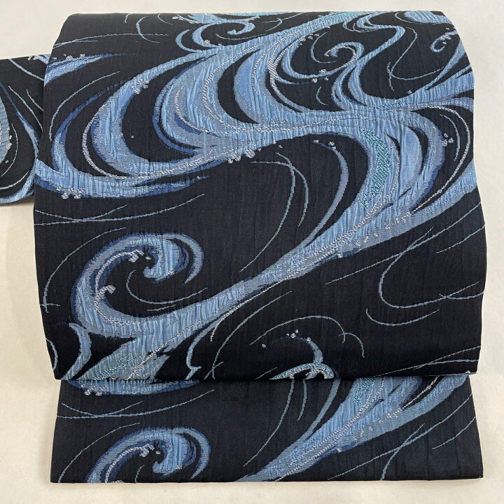 楽天市場】名古屋帯 美品 名品 流水 紺色 正絹 【中古】 : バイセル 