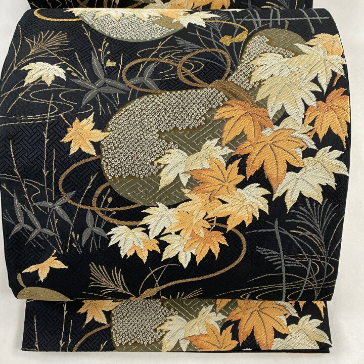 楽天市場】袋帯 美品 名品 貝島はるみ 落款あり 綺麗伝説 瓢箪 紅葉 箔 