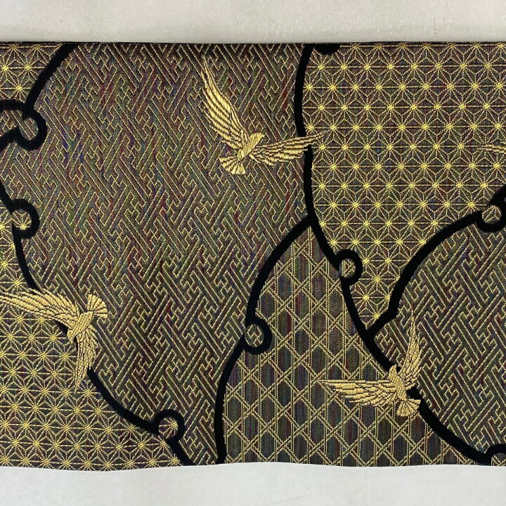 楽天市場】袋帯 美品 逸品 斉藤三才 落款あり 雪輪 三才鳥 金糸 ラメ糸 