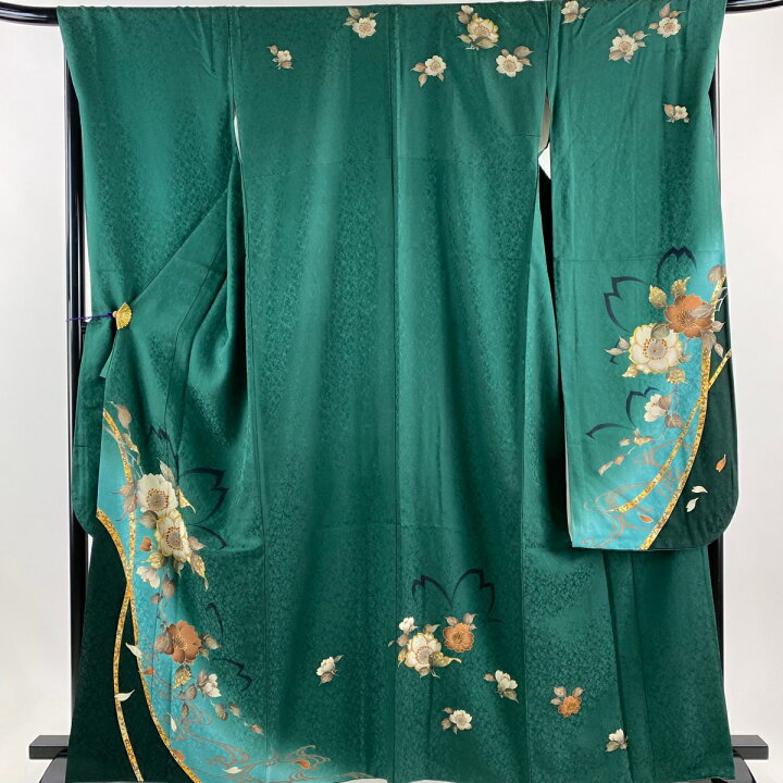 楽天市場】振袖 身丈162.5cm 裄丈69cm L 袷 鈴乃屋 桜 桜の花びら 金彩 