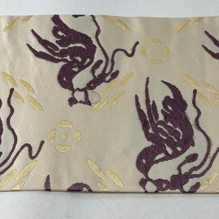 楽天市場】名古屋帯 逸品 人間国宝 喜多川平朗 落款あり 鳥 花柄 