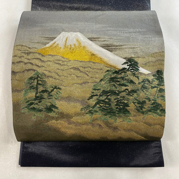 楽天市場】袋帯 美品 逸品 横山大観 落款あり じゅらく 山色新 富士山 