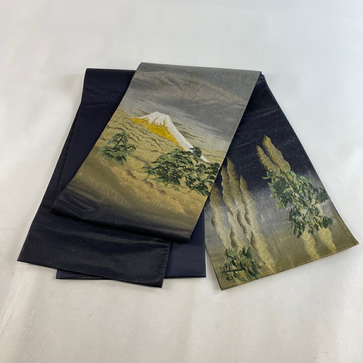 楽天市場】袋帯 美品 逸品 横山大観 落款あり じゅらく 山色新 富士山 