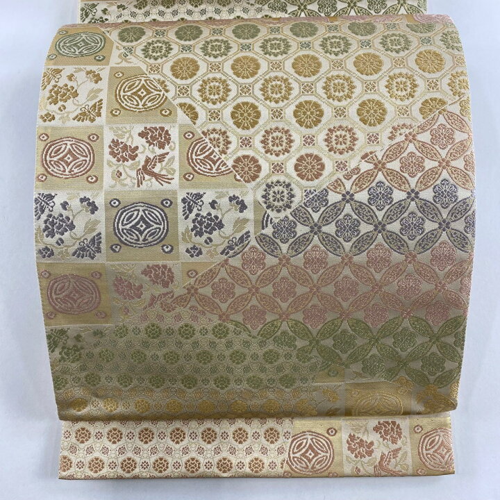 楽天市場】袋帯 美品 名品 箔屋清兵衛 落款あり 西陣織 七宝 蜀江文 箔  