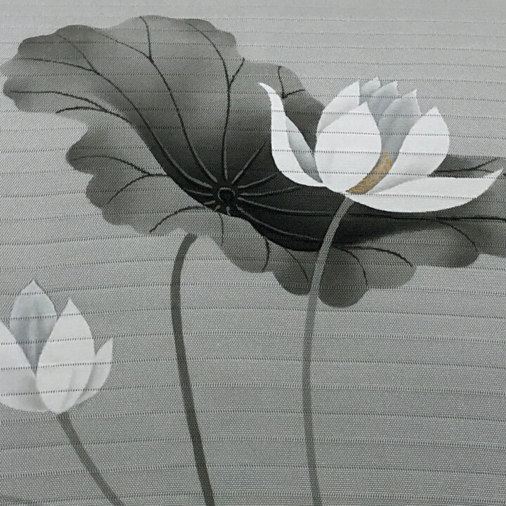 楽天市場】名古屋帯 美品 秀品 弔辞向き 色喪帯 夏帯 絽 蓮 金彩 灰色 