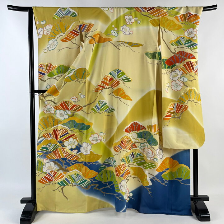楽天市場】振袖 身丈169cm 裄丈68cm L 袷 千總 落款あり 松 梅 金彩