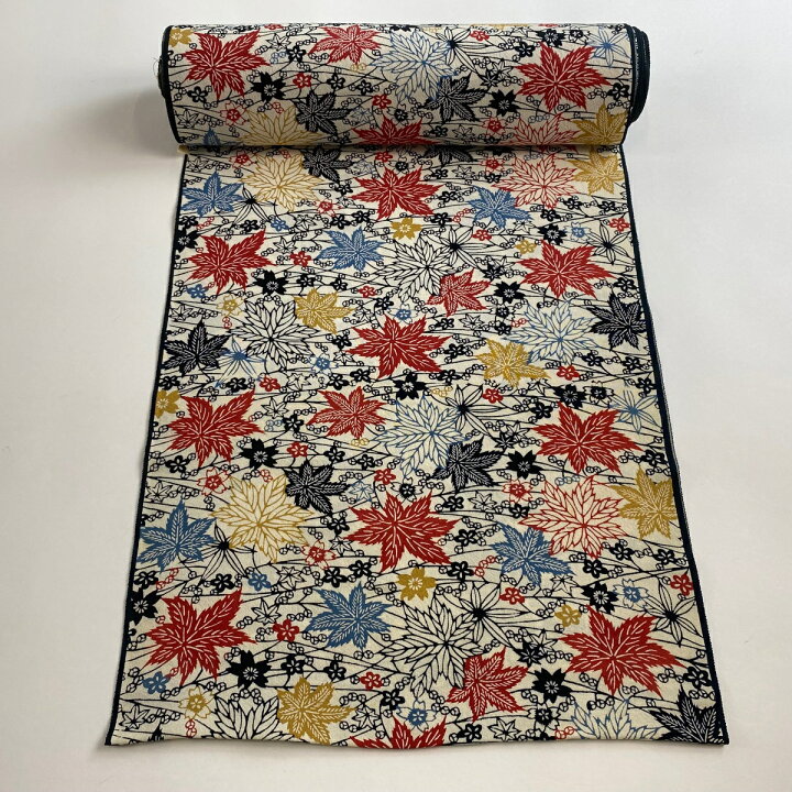 楽天市場】反物 美品 秀品 小紋 紅葉 梅 灰白 正絹 【中古】 msp30 