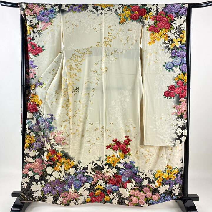 楽天市場】振袖 身丈161.5cm 裄丈67cm M 袷 岩田専太郎 落款あり 牡丹 