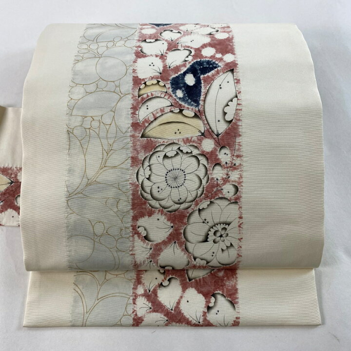 楽天市場】名古屋帯 美品 名品 落款あり 辻ヶ花柄 絞り クリーム 正絹 
